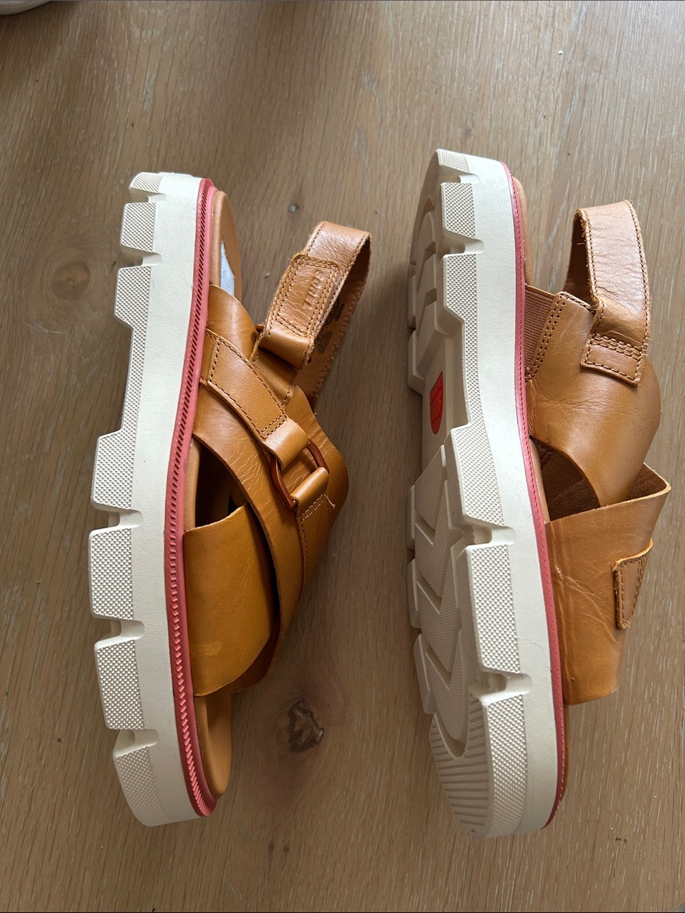 SOREL REIN CB Crisscross Sandal Canyon Gold Size 10.5 NWT Flaw no box display - Picture 6 of 11